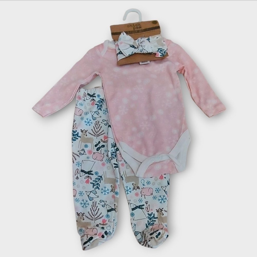 NWT Chick Pea 3 Pc Winter Wonderland Set ~sz 3-6M